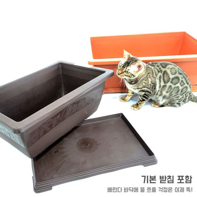 베란다 플라스틱 화분 채소밭 2호 60x39cm - 이미지 2