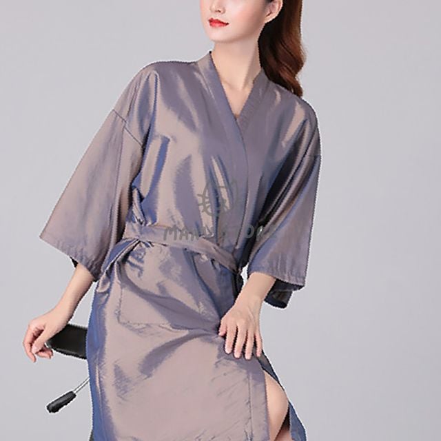 헤어재료 미용용 미용가운 블루