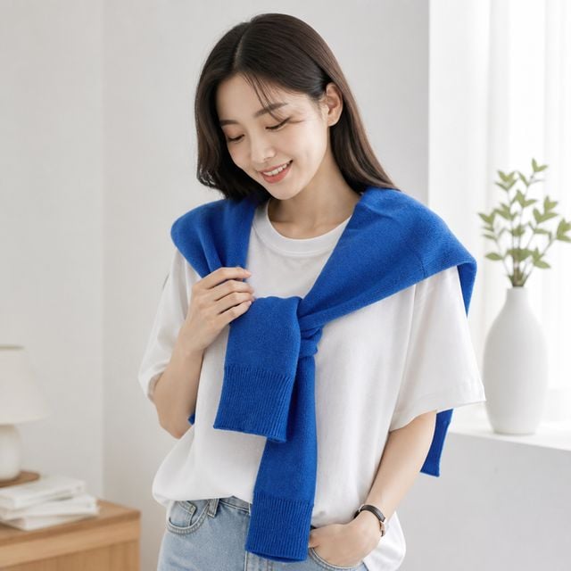 여성 데일리 어깨 망토 가디건 니트 숄 환절기 잡화
