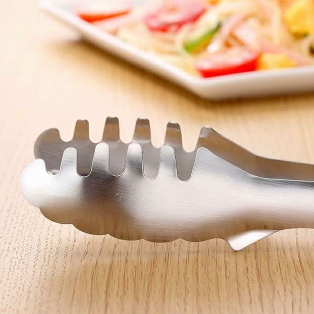 일본산 츠바메 바닥에 닿지않는 스텐 테이블 집게 2P 샐러드 파스타 - 이미지 2