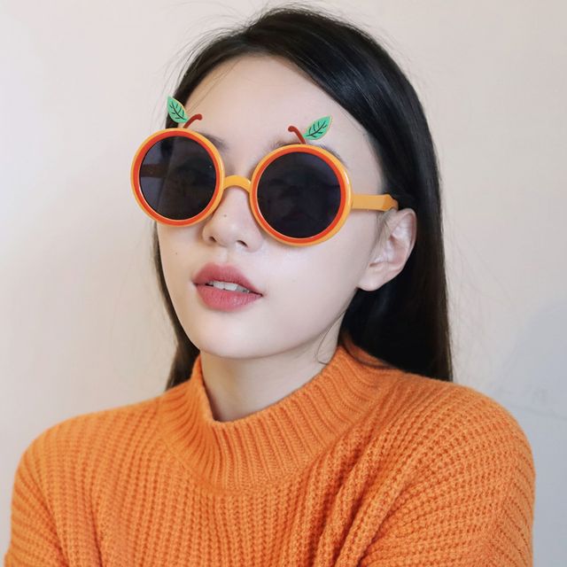 귤 선글라스 동그란선글라스 생일파티안경 - 이미지 5