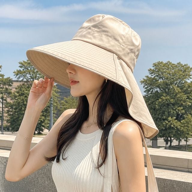 여성 여름 왕골 선캡 자외선차단 벙거지 모자 돌돌이 썬캡 등산 여행용 - 이미지 1