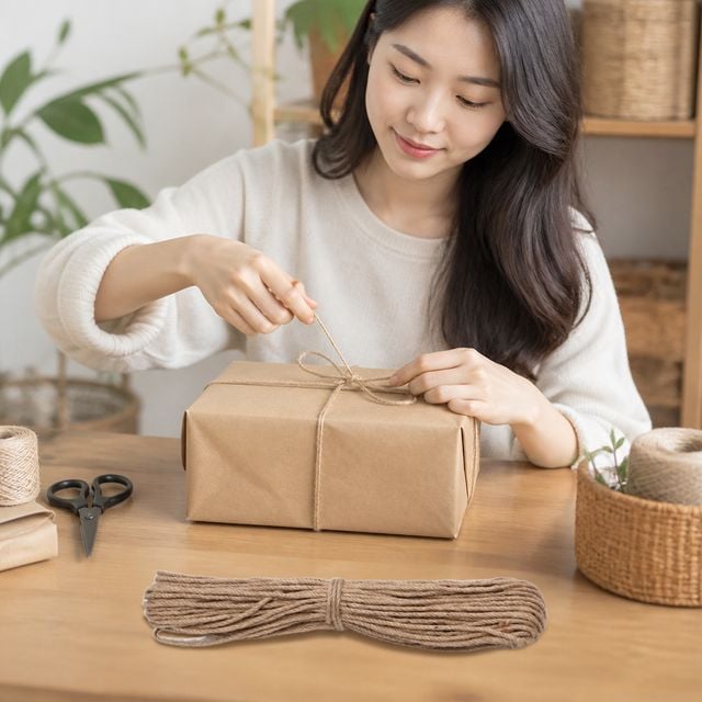 마끈 10미터 포장용 끈 꼬임형 리본 공예 선물 포장재 - 이미지 1