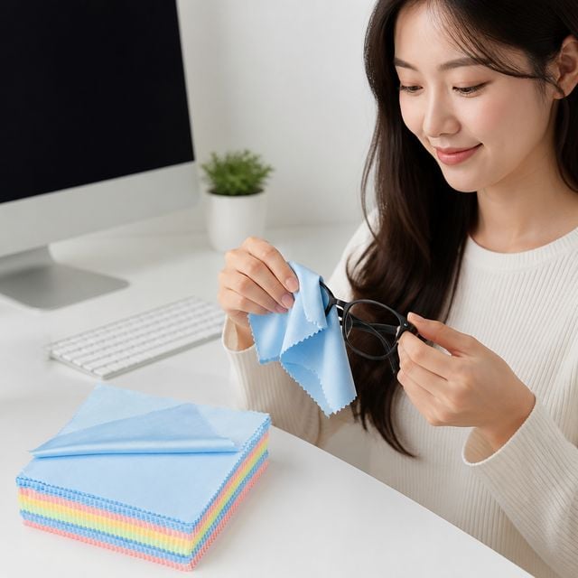 안경닦이 4컬러 극세사 천 선글라스 핸드폰 태블릿 액정 클리너 안경관리용품 - 이미지 1