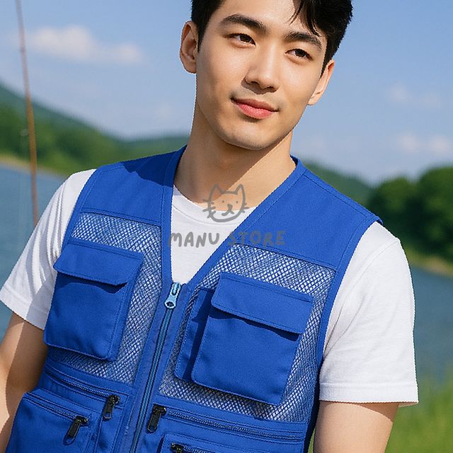 기능성조끼 레저조끼 레저 조끼 L 블루