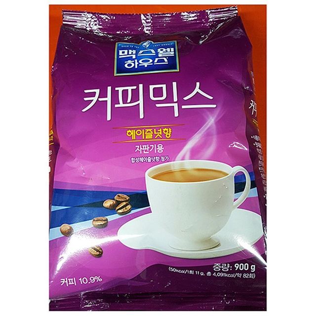 자판기용 헤이즐넛 커피믹스(맥스웰 900g)