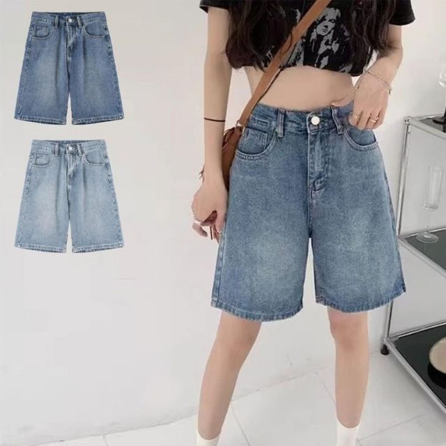 여성 데님 올매치 데일리 하프팬츠 SIS918 청바지 여성 청반바지 핫팬츠 스키니진 청바지 밴딩 스키니 면바
