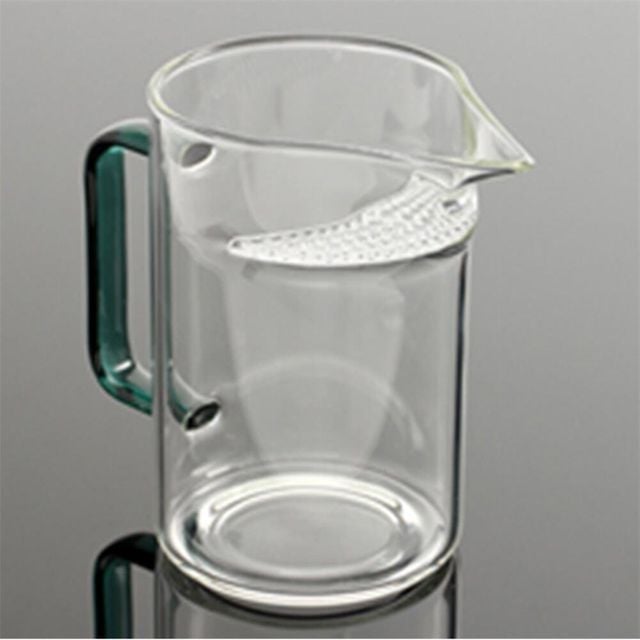 내열유리 거름망 숙우 400ml 그린 차숙우 티주전자 내열유리숙우