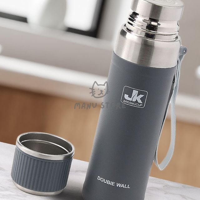 스포츠물통 캠핑보온병 이중스텐 보온병 500ml 그레이