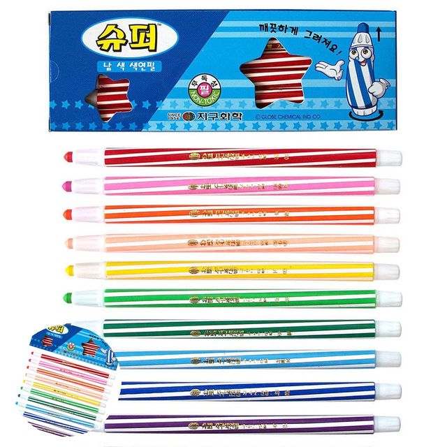 미술용품 그림교구 슈퍼 낱색 색연필 12자루
