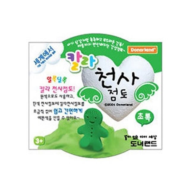 혜명몰 도너랜드 4000 칼라천사점토 초록색30G 클레이 - 개 (1개입) 클레이재료 만들기놀이 찰흙놀이 클레 - 이미지 1