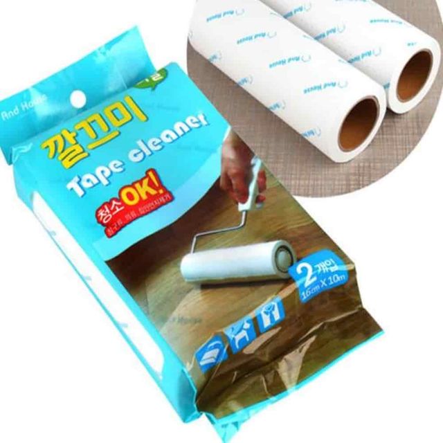 테이프크리너 리필 16cm 10m 2p 개털청소기 고양이털청소 롤클리너 롤크리너리필