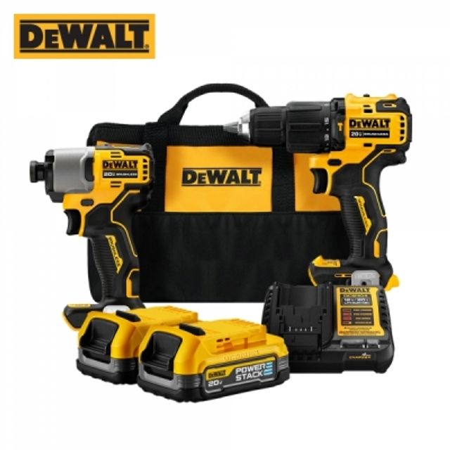 디월트 20V MAX 충전 콤보세트(DCD709N DCF840N 파워스택 1.7Ah 2팩) DCK2214E2-KR