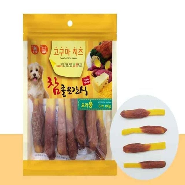 오리봉 고구마치즈 100g 애완견간식 반려동물간식 반려동물스틱간식 훈련용간식