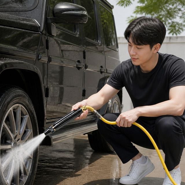 세차용 스프레이건 노즐 헤드 고압 높은곳 물청소 연결 워터건 - 이미지 1