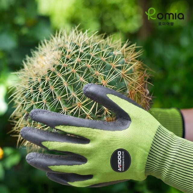 라텍스 찔림 미끄럼 방지 통기성 좋은 원예 장갑 1켤레 - 이미지 2
