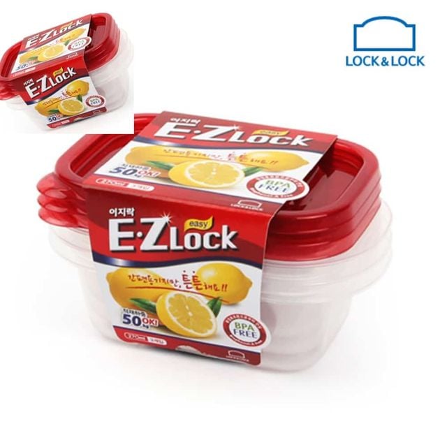 락앤락 뉴이지락 직사각 270ml 3P 반찬통세트 냉장고정리용기 냉장고정리통 가벼운반찬통