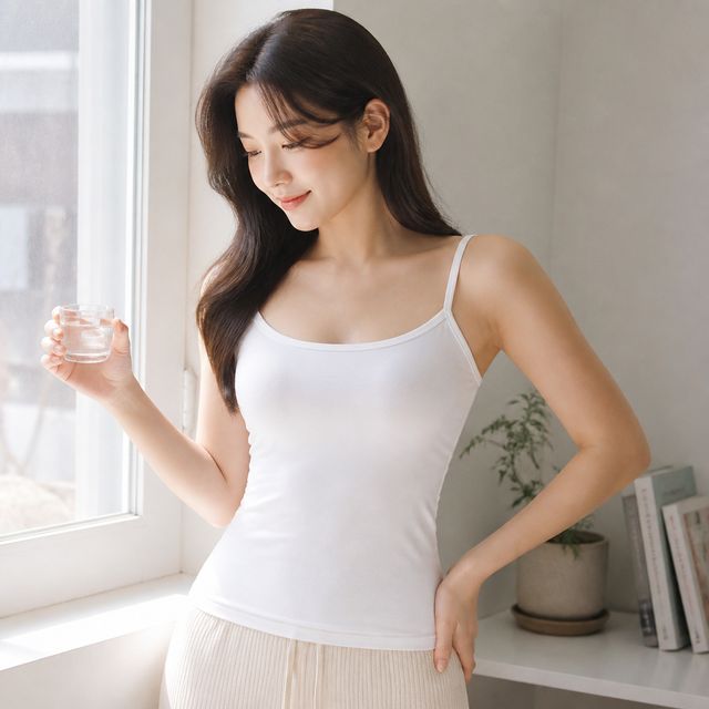 여성 슬립 나시 티셔츠 레이어드 언더웨어 기본 포장