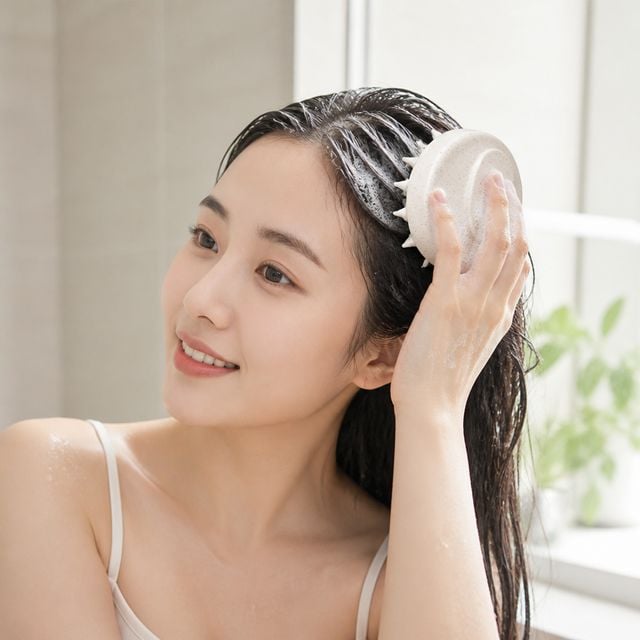 두피 관리 헤어 브러시 실리콘 마사지기 샴푸용 빗 셀프 두피케어 기구 - 이미지 1