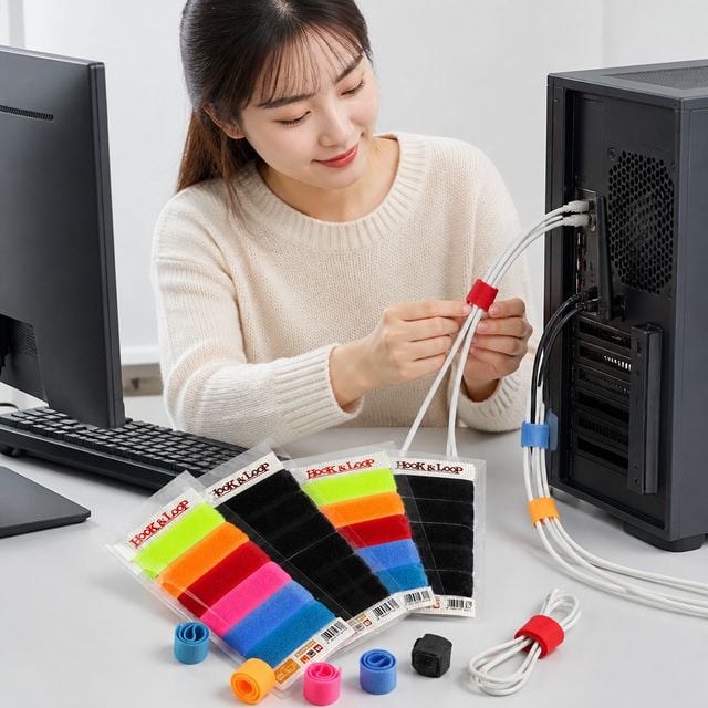 케이블타이 홀더 PC 선정리 테이프 일반형 컴퓨터 전선 정리 용품