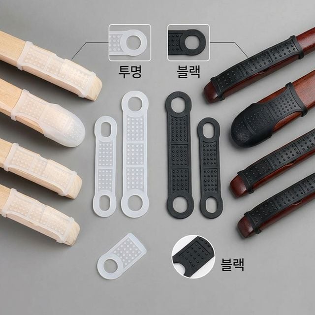 옷걸이 미끄럼방지 패드 2P 논슬립 실리콘 니트 투명 어깨 고정 탈부착 늘어남 방지 - 이미지 3