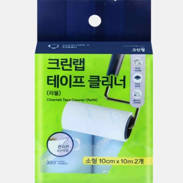 테이프클리너리필 10cmx10M 2p 먼지제거기 고양이털청소 롤크리너 테이프리필