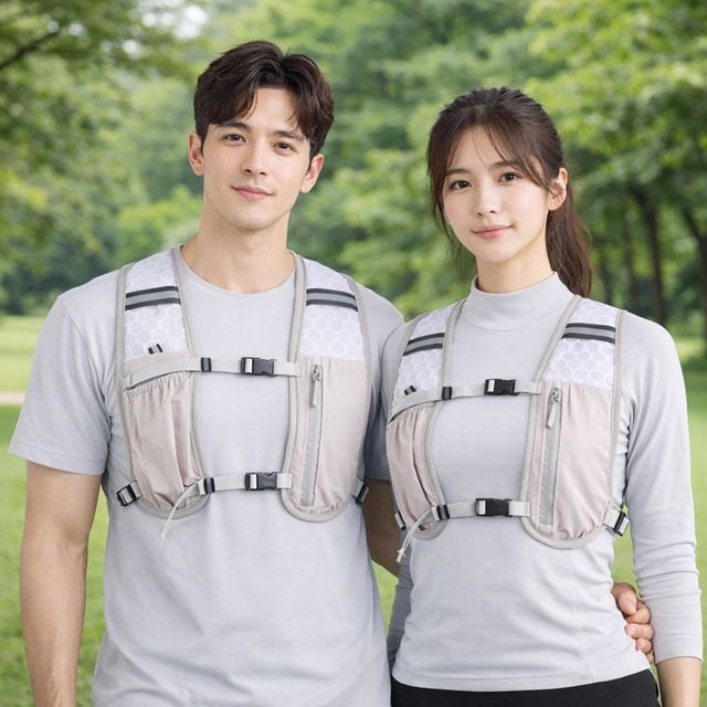 트레일 러닝 조끼 그레이 등산조끼 트레일조끼 - 이미지 3