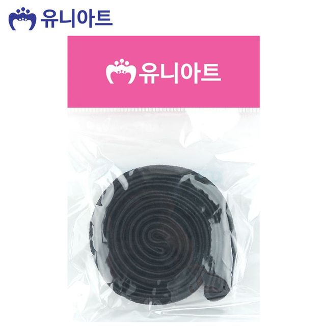 유니아트 넙적 고무 밴드 2.5cm (특대) (검정)