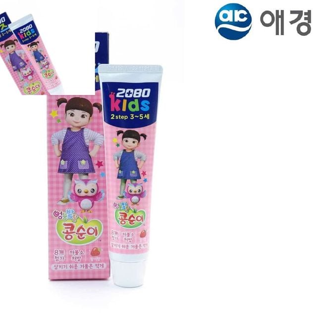 2Step 유아용 콩순이 치약 딸기향 75g 영유아치약 베이비치약 주니어치약 아기치약