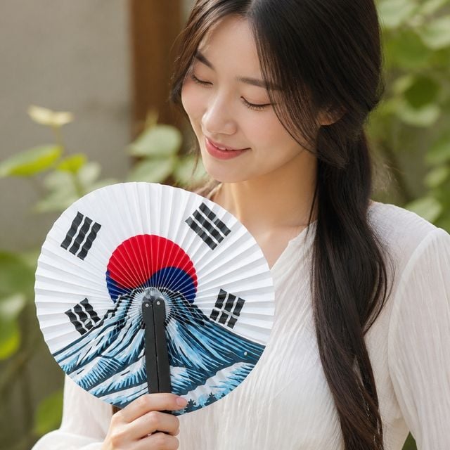 부채 태극무늬 접는식 전통선물 여름용품 휴대부채