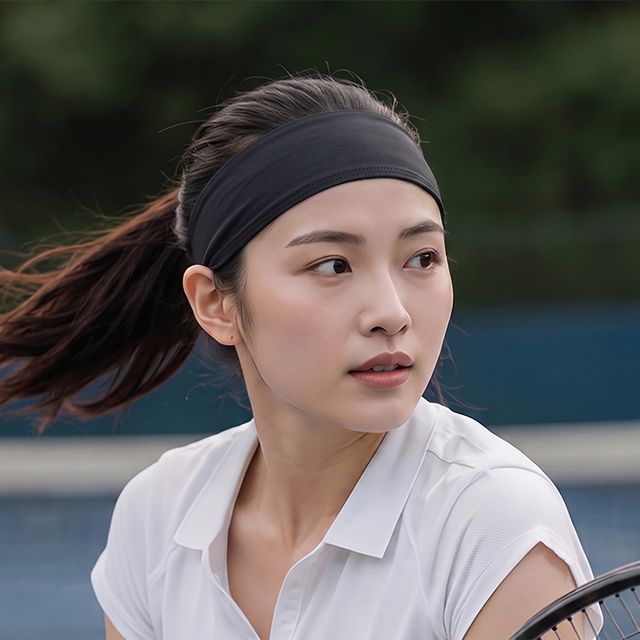 운동 헤어밴드 러닝 헬스 요가 땀밴드 블랙 - 이미지 1