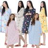 여성 피치 원피스 잠옷 - 빅사이즈 스판 홈웨어 파자마 - 이미지 3