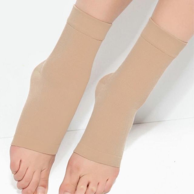 슬림핏 탄력 발목 보호대 S 베이지