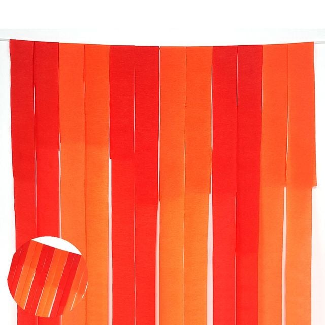 파티커튼 포토존꾸미기 이벤트 파티스트리머 6입 혼합 빨강 주황 4.5mm x 25m
