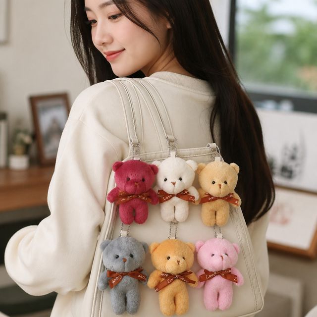 가방 장식용 봉제 인형 곰돌이 6색상 - 이미지 1