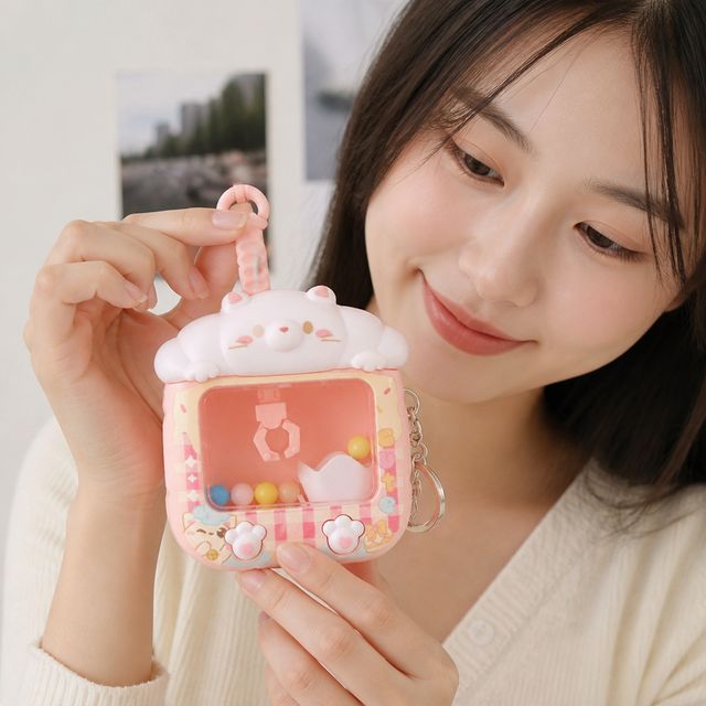 애니멀 1P 가방고리 열쇠고리 구슬뽑기 소품 장식 - 이미지 1
