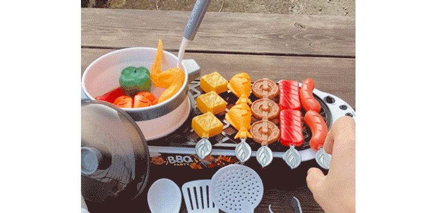 오즈토이 해피쿡 바베큐 파티 소꿉놀이 화이트 5720 white 주방 모형 소품 수증기 불빛 효과 바베큐모형 바베큐장난감 주방놀이장난감 주방놀이 소꿉놀이 키친놀이 역할놀이장난감 소꿉놀이장난감 캠핑놀이