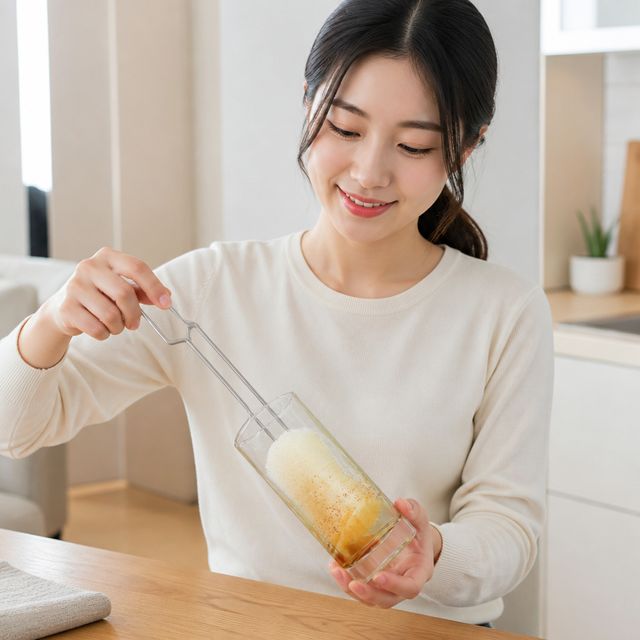 주방 병세척 텀블러 클리너 교체형 수세미 솔 주방용품