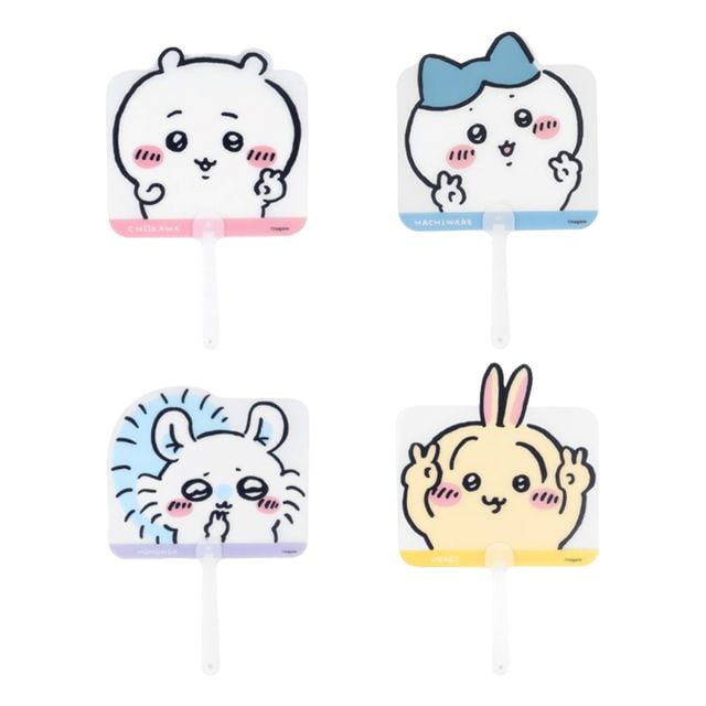 먼작귀 랜덤 여름 휴대용 부채 치이카와 우사기 하치와레 모몽가 (먼가작고귀여운 가르마 햄스터) - 이미지 1