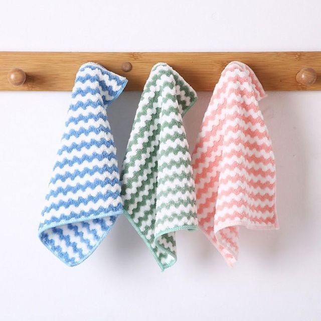 물결무늬 도톰한 극세사 주방 행주 23x23cm 5매 키친타올 선물세트
