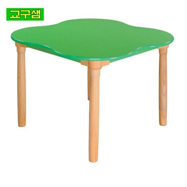 크로바모양 어린이 2 H61 원목다리 H530 책상 의자 어