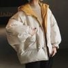 여성 양면 오버핏 패딩 점퍼 겨울 방한 외투 2색 - 이미지 3