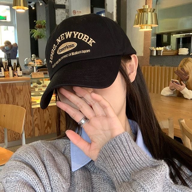 남녀공용 데일리 레터링 자수 6컬러 야구모 볼캡