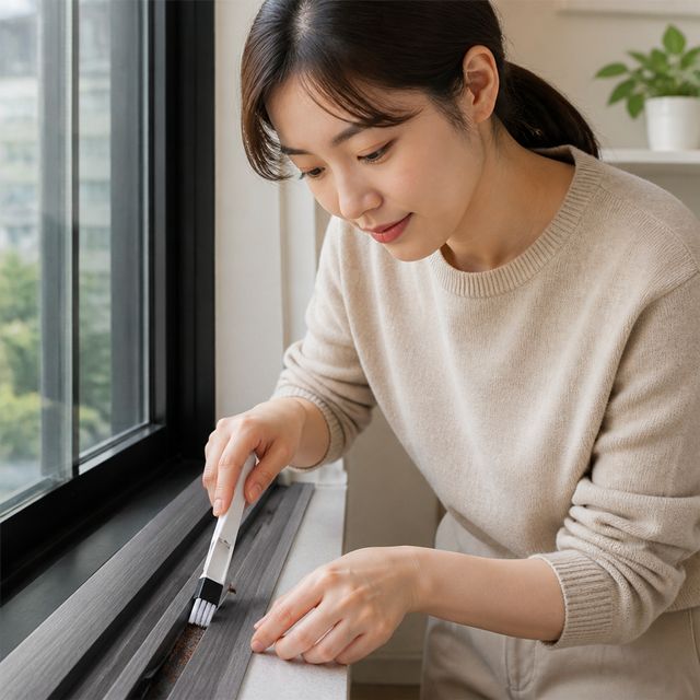 창틀 먼지 제거 틈새 미니 빗자루 청소용품 - 이미지 1