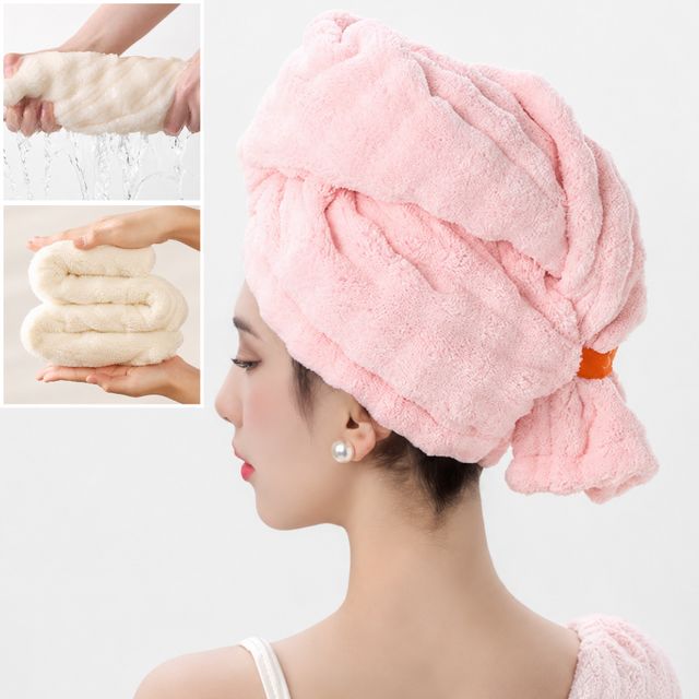 베넬라 머리수건 헤어 타올 터번 긴머리 드라이 타월 머릿 말리는 여성 여자 여아 여자아이 샤워 - 이미지 9