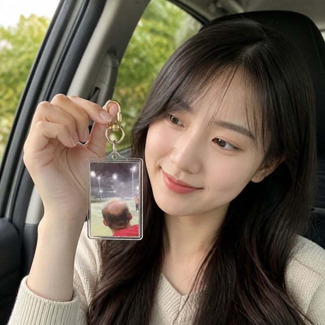 스팀 대머리 캐릭터 열쇠고리 웃긴 생일 선물 친구 킹받는 액세서리 - 이미지 1