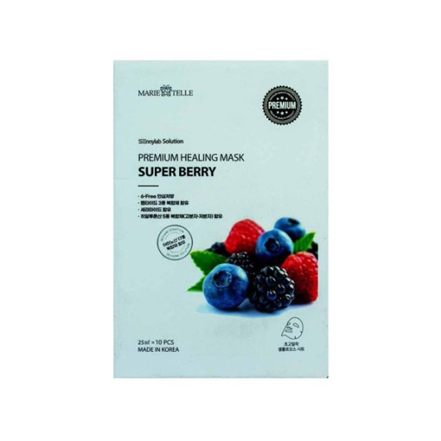 프리미엄 힐링 마스크팩 25ml 10매-슈퍼베리 마리앤텔