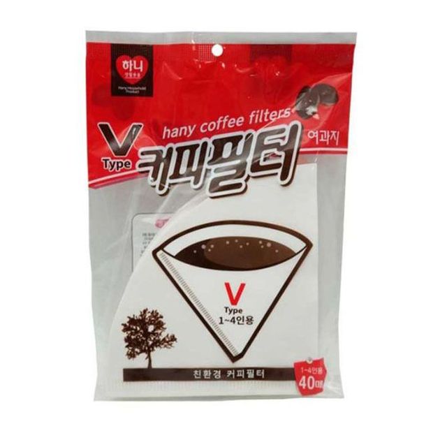 커피 필터 여과지 핸드드립 원두 거름망 40매 4인용