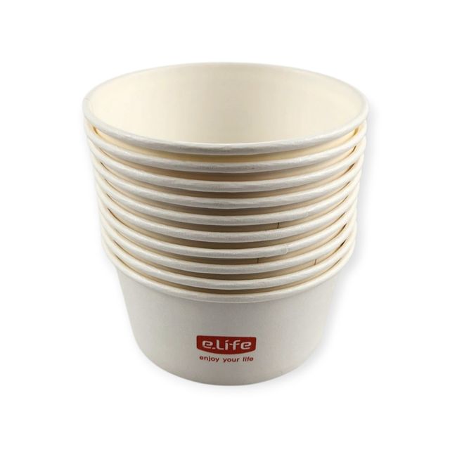 이라이프 분식용기 일회용 종이 그릇 520ml 10p K446