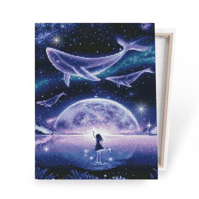 보석십자수 신비한 바다 고래 40X50 DIY 큐빅 자수